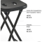 GEDY - CO76 - Fürdőszobai szék - Fekete műanyag ülőrésszel, acél lábakkal