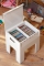GEDY - BOX - Fürdőszobai szék - Felhajtható fedéllel - Fehér műanyag