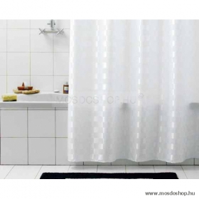 GEDY - QUADRETTO - Textil zuhanyfüggöny függönykarikával - 180x200 cm
