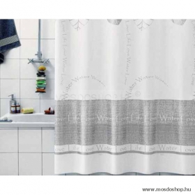 GEDY - FOGLIE STESE - PVC zuhanyfüggöny függönykarikával - 180x200 cm