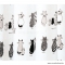 GEDY - CATS - Textil zuhanyfüggöny függönykarikával - 180x200 cm