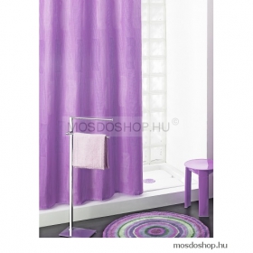 GEDY - MONOCROMO - Textil zuhanyfüggöny függönykarikával - 120x200 cm - Lila